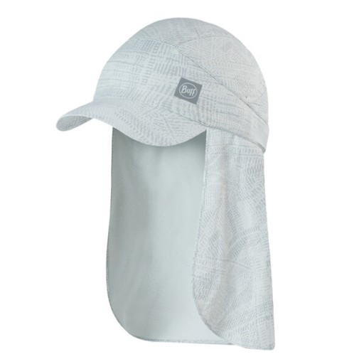 Кепка Buff Sahara с шейным ободом, защита UVP50, серая, S/M