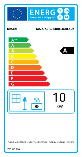 Piec piecyk wolnostojący stalowy KOZA ROLLO 2 BLACK fi150 10 kW EKOPROJEKT