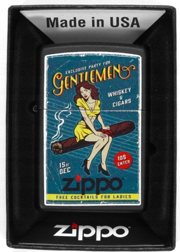Подарочный набор зажигалки ZIPPO CIGAR GIRL №1