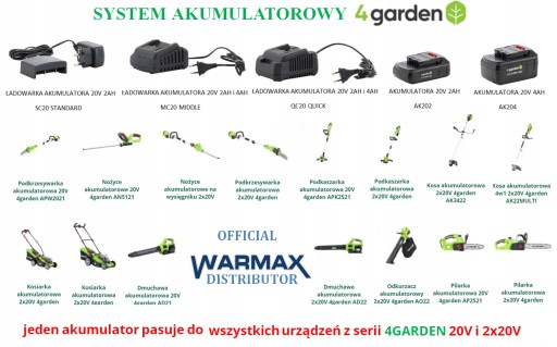 Аккумуляторный триммер 20 В 4Garden APK2521