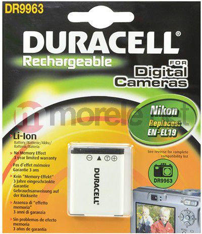 БАТАРЕЯ DURACELL NIKON EN-EL19 S100 S2500 S4200 S6700 S6800 S7000 700 мАч