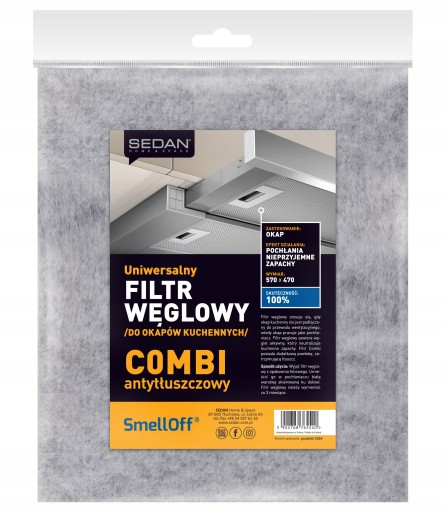 Угольный фильтр для вытяжки SmellOff Combi Super Absorbent Польский Производитель №1.
