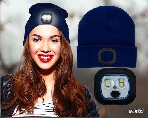 Светодиодная зимне-осенняя шапка USB АККУМУЛЯТОР.