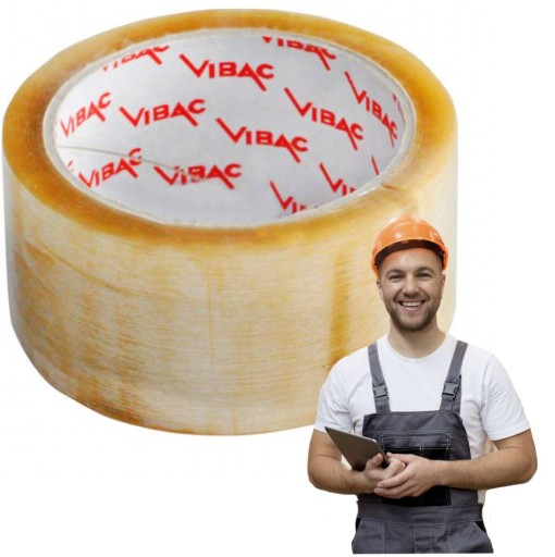 VIBAC КЛЕЙКАЯ УПАКОВОЧНАЯ ЛЕНТА РЕЗИНОВАЯ ПРОЗРАЧНАЯ 48x66 48/60 6 ШТ.