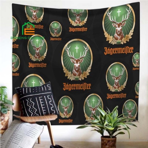 Гобелен Jagermeister Deer с логотипом и рисунком гобелена De