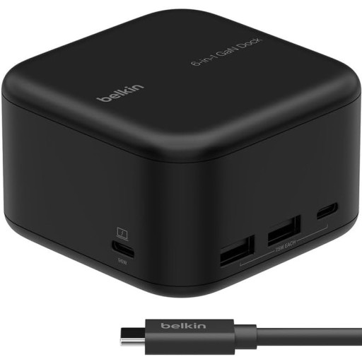 Концентратор Belkin USB-C для ноутбука, INC018vf, 4K HDMI, 5 Гбит/с, USB-A, GaN 130 Вт