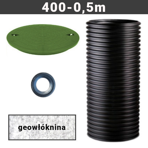 Комплект Дренажный колодец 400 0,5 м + уплотнения GEO