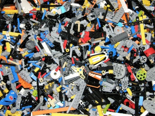 Lego Technic MIX oryginalne klocki Belki Łączniki Zębatki 0,1 KG 0,1kg
