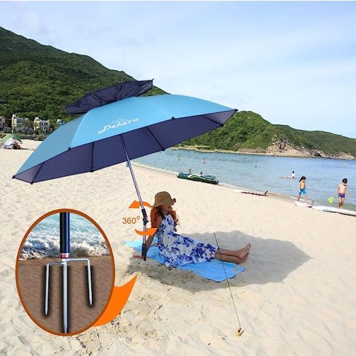 PARASOL PLAŻOWY OGRODOWY PRZECIWSŁONECZNY 220CM