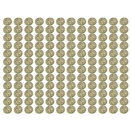 Złote monety do gier i zabawy 144 szt.