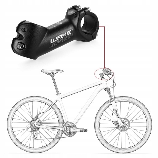 WAKE BIKE ДЛЯ РУЛЯ 31,8 ММ 45°