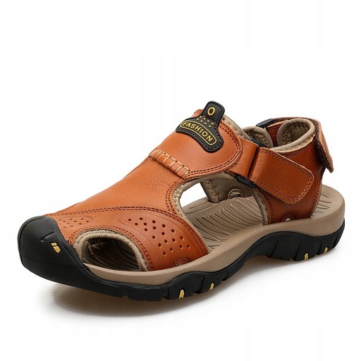 SANDAŁY MĘSKIE BUTY TREKKINGOWE SKÓRA NATURALNA
