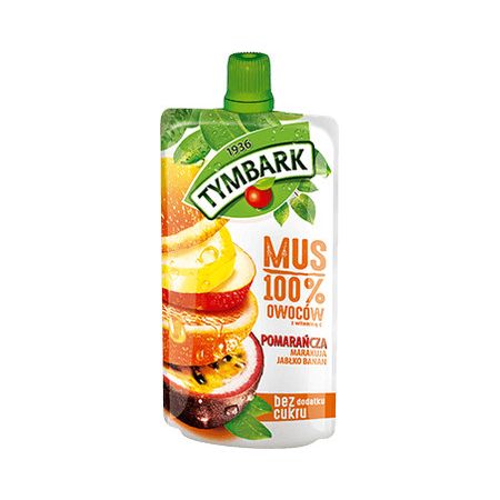 Tymbark Mousse 100% апельсин, маракуйя, банан, 120 г x 12 шт.