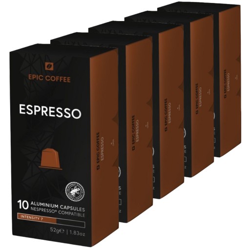 Aromatyczne kapsułki do Nespresso 50 szt. Kawa EPIC COFFEE Espresso 7/12