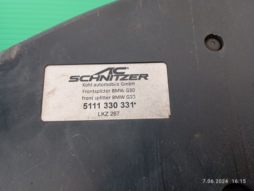 OSŁONA PŁYTA SPOJLER POD ZDERZAK BMW 5 G30 SCHNITZER ORYG 5111330331