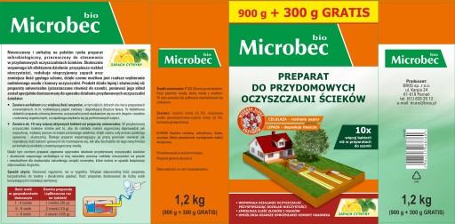 МИКРОБЕК препарат для септиков и очистных сооружений, 1,2 кг, с ароматом эвкалипта