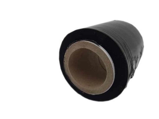 FOLIA STRETCH Czarna MINI RAP CIĘTA szer. 10cm 250m Czarny pakowa uni