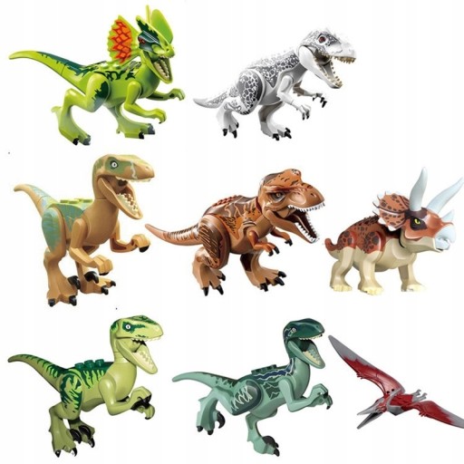 Фигурки динозавров 8 шт. Парк Юрского периода T-Rex Indominus Raptors 24H