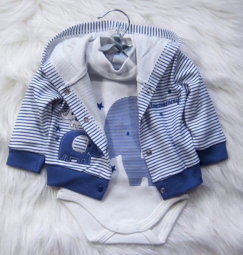 Bawełniany Komplet Body +Bluza +Spodnie 3-pak II gat. * 62