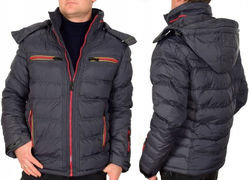 KURTKA ZIMOWA MĘSKA AH55163N OCIEPLONA PUCHOWA XXL