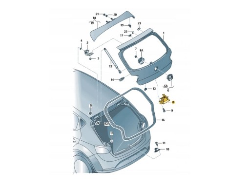 Замок задней крышки багажника Seat Ibiza OE