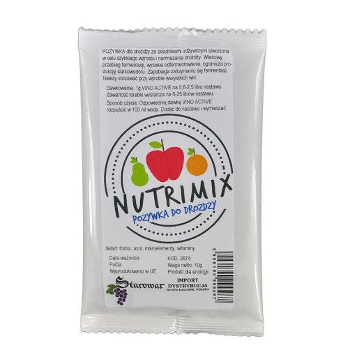 NUTRIMIX 10G питательное вещество для дрожжей для вина, пива и т. д.
