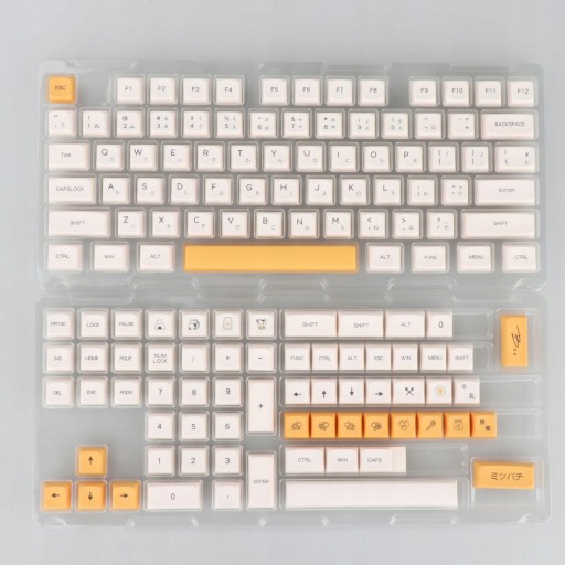 140 колпачков для клавиш из ПБТ, тема «Медовое молоко» XDA