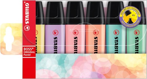 Хайлайтеры STABILO BOSS Original PASTEL 6 шт.