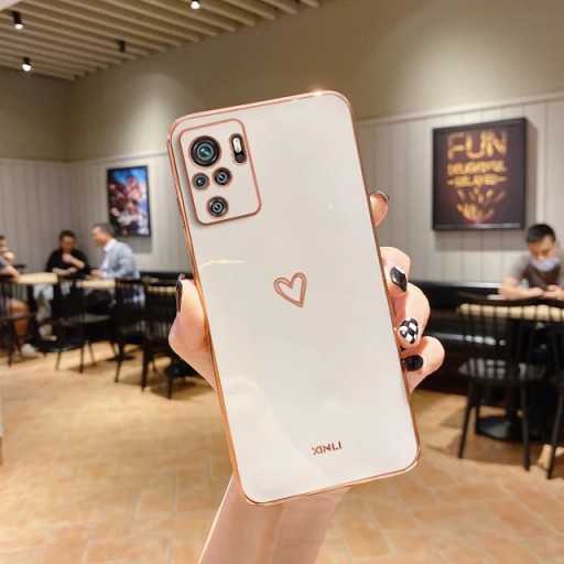 Силиконовый чехол для телефона с квадратным покрытием и сердечком для Xiaomi