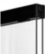 NT Шторка для ванны 100x150 SENSI BLACK наклонно-раздвижная, открывающаяся черная