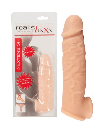 НАКРЫТИЕ ПЕНИСА REALISTIXXX + 5 СМ