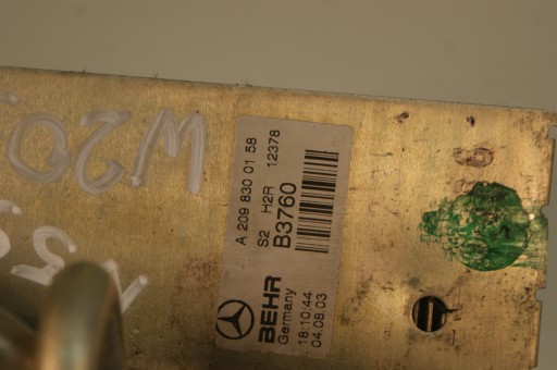 ИСПАРИТЕЛЬ КОНДИЦИОНЕРА ВОЗДУХА MERCEDES W203 A2098300158