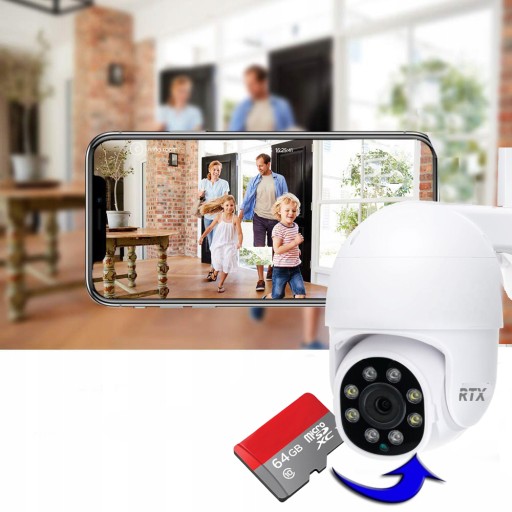 Kamera obrotowa IP RTX Zewnętrzna 5MPx Tuya 2-way Audio Zapis SD do 256GB