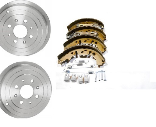 КОЛОДКИ + ТОРМОЗНОЙ БАРАБАН + ПРУЖИНЫ FIAT GRANDE PUNTO EVO OPEL CORSA D E