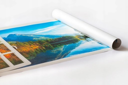 Наклейка Фотообои 3D Окно Туман в лесу 120х80