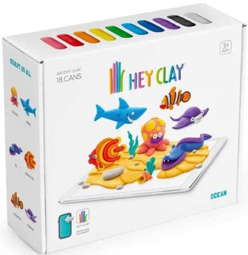 HEY CLAY PASTE OCEAN FISH TM TOYS 18003