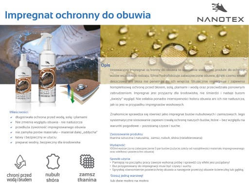 NANOTEX водоотталкивающая защитная пропитка для обуви