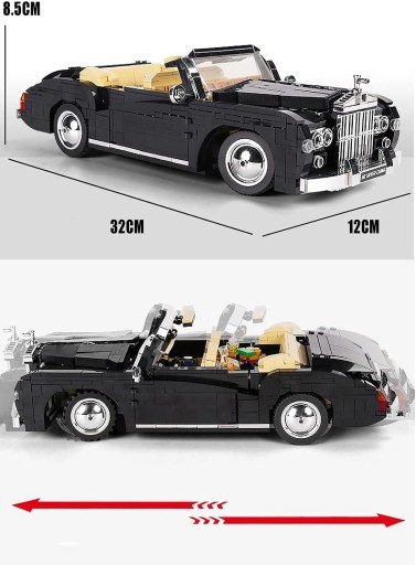 НАБОР БЛОКОВ Rolls Royce Cloud 1964 года, КОЛЛЕКЦИОННЫЙ АВТОМОБИЛЬНЫЙ КОРОЛЬ