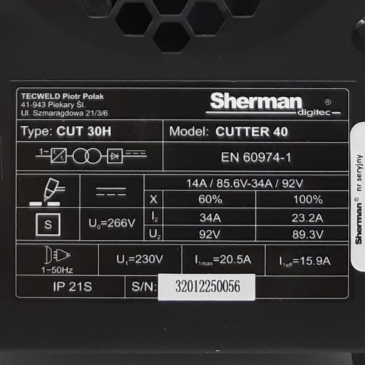 Плазморез Sherman CUTTER 40