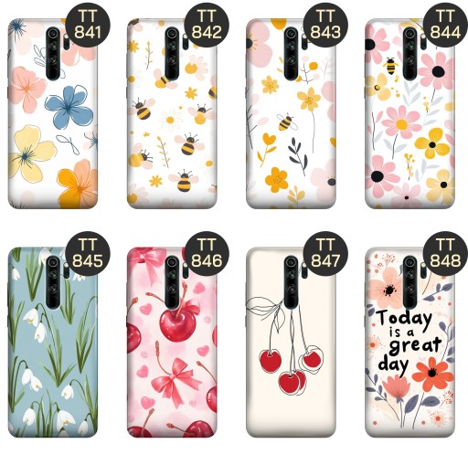 ETUI DO XIAOMI REDMI NOTE 8 PRO WZORY WIOSNA KWIATY ROŚLINY OBUDOWA CASE