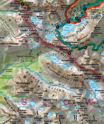 ТАТРЫ И ЗАКОПАНЕ 2 в 1 ЛАМИНИРОВАННАЯ КАРТА И ПУТЕВОДИТЕЛЬ по EXPRESSMAP