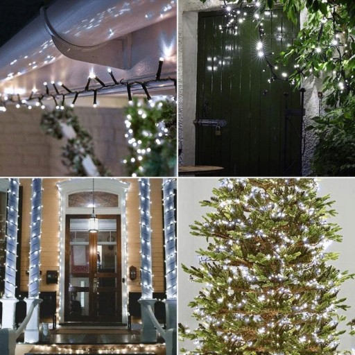 Lampki ŚWIATEŁKA na choinkę 300 LED STAŁE + FLASH