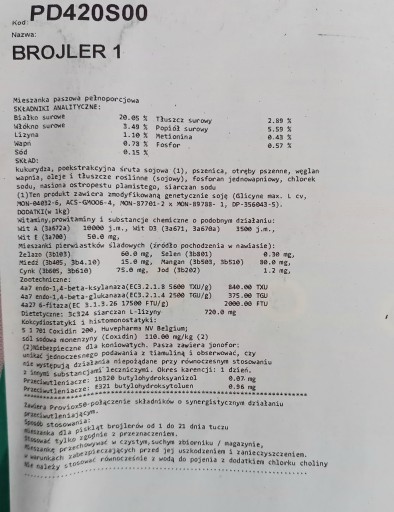 BROJLER 1 Karma Pisklęta Kokoszka Smakoszka 25 kg