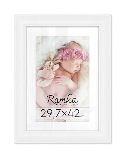Белая фоторамка 29,7х42 см. Рамка 42х29,7 см.