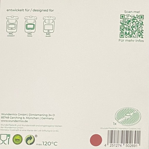 ПИЛИНЕР для Monsieur Cuisine Connect Smart, производитель Wundermix ГЕРМАНИЯ