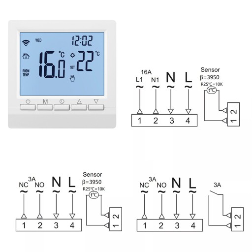termostat 16A Elektryka ogrzewania podłogowego WIFI