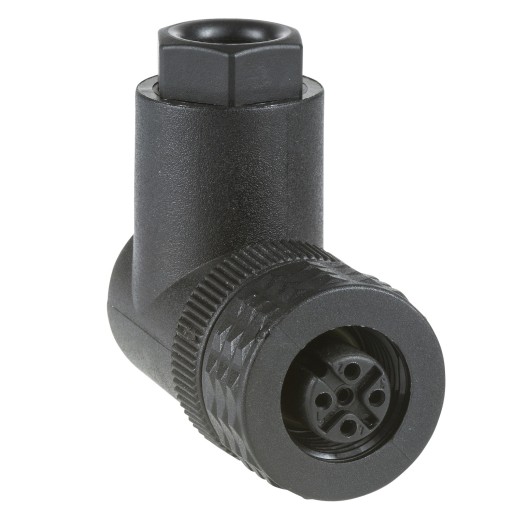 Złącze kątowe żeńskie M12 4-pinowe , XZCC12FCP40B, Schneider