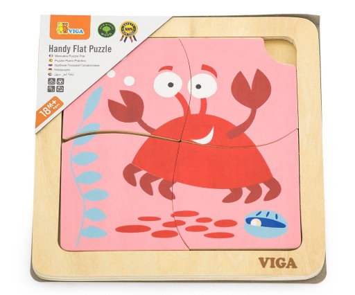 Первый деревянный пазл Viga Baby КРАБ