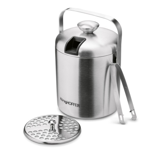 ZESTAW BARMAŃSKI DO DRINKÓW wiaderko na lód 1,3L SHAKER METALOWY 7el. Tadar