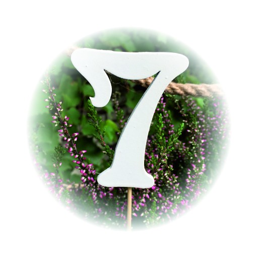 TOPPER cyfra 7 PIKA prezent tort 6 SZT urodziny